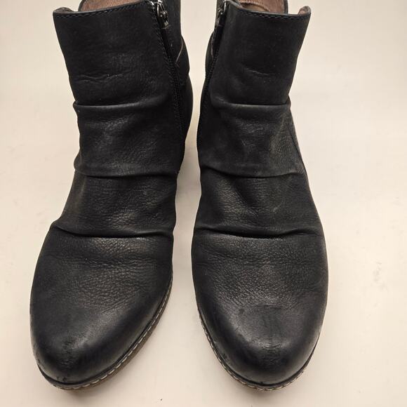 Dansko Lia Black Burnished Nubuck Side Zip Hidden Wedge Ankle Boot | EU 39-US 9 - Picture 3 of 11